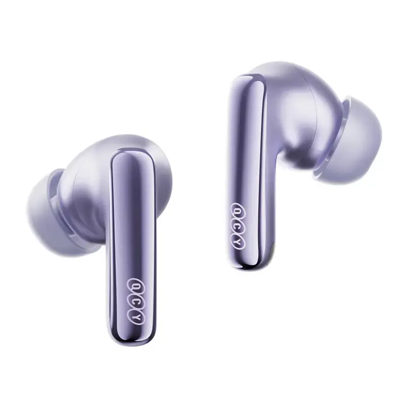 Belaidės ausinės QCY MeloBuds N70, tikros belaidės, violetinės