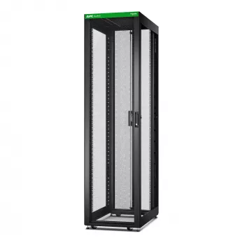 APC Easy Rack ER6800 48U stovas, juodas, su stogu, ratukais, kojelėmis, 4 kronšteinais ir dugnu, be šoninių plokščių, 2258x600x1000 mm