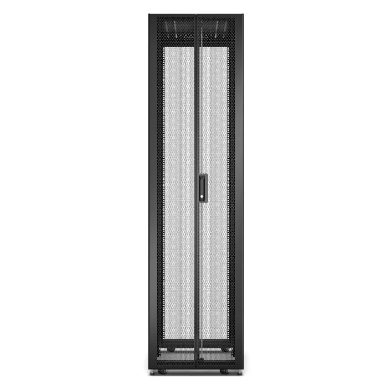 APC Easy Rack ER6800 48U stovas, juodas, su stogu, ratukais, kojelėmis, 4 kronšteinais ir dugnu, be šoninių plokščių, 2258x600x1000 mm