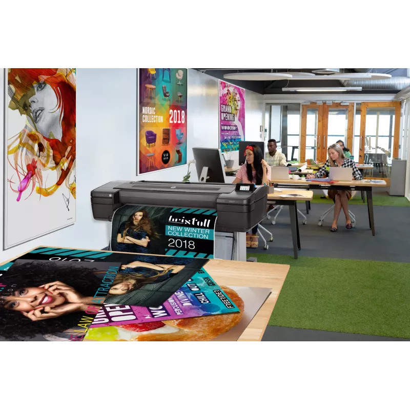 HP DesignJet Z9+dr 44 colių PostScript spausdintuvas su vertikaliu pjaustytuvu
