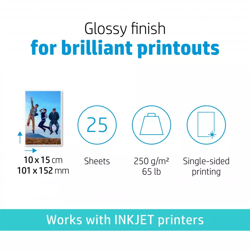 HP Advanced Photo Paper Glossy 250 g/m² 10x15 cm (101x152 mm) 25 lapų