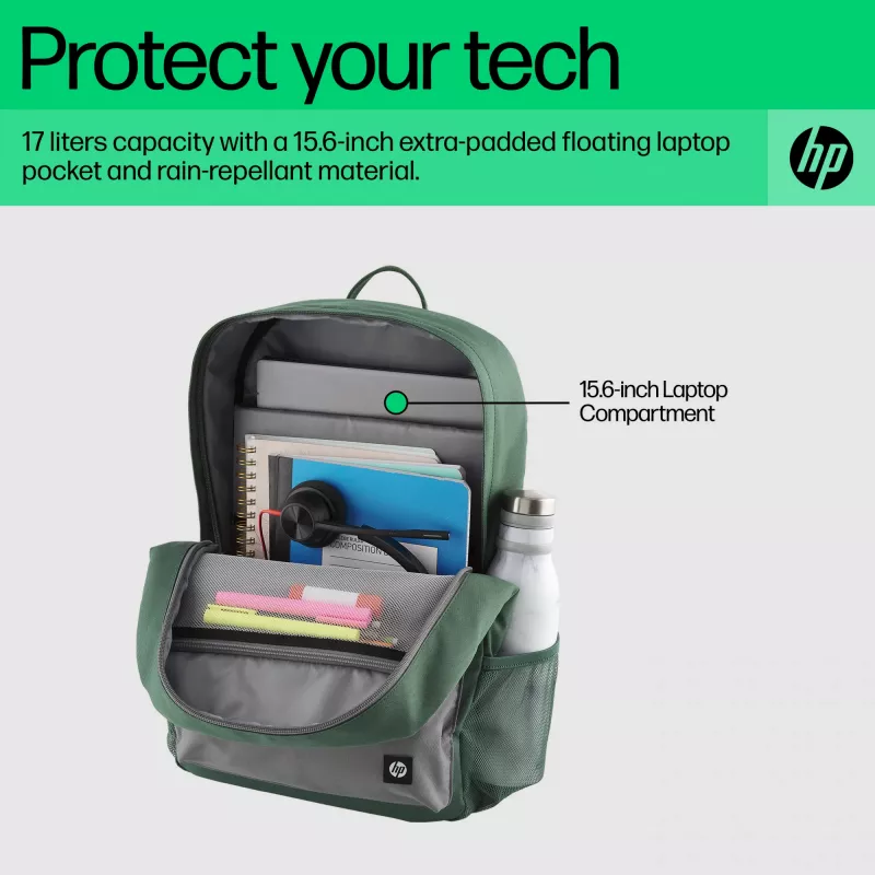 Kasdienė kuprinė HP Campus Green Backpack Green Grey Polyester