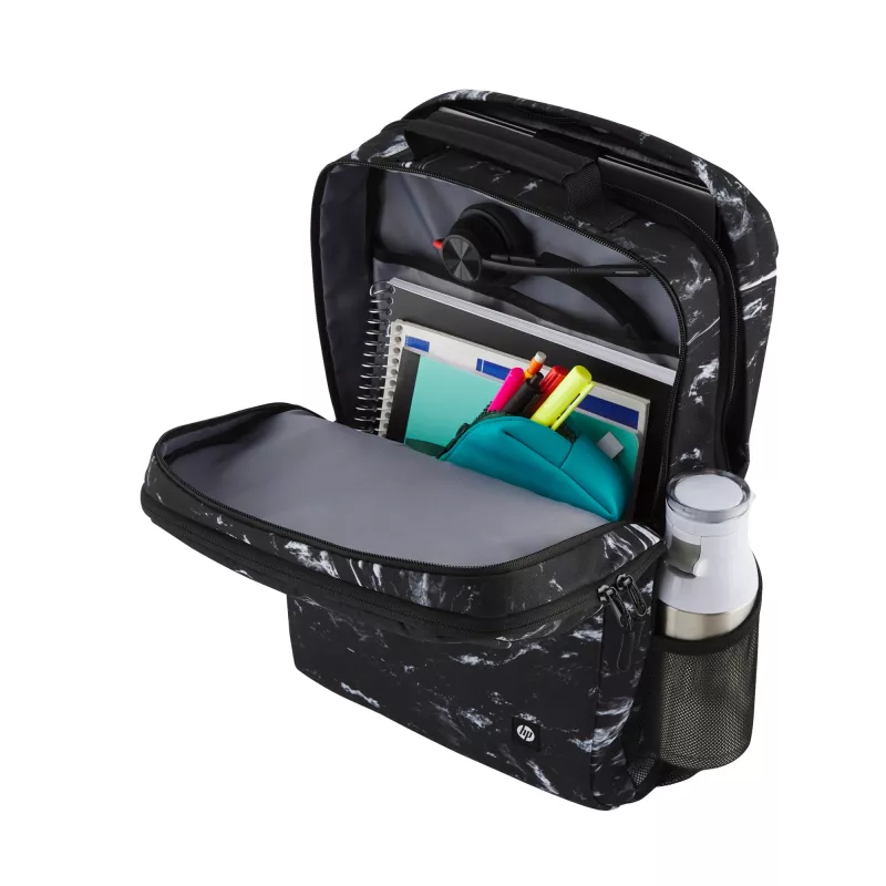 Kuprinė HP Campus XL Marble Stone Backpack Black Grey
