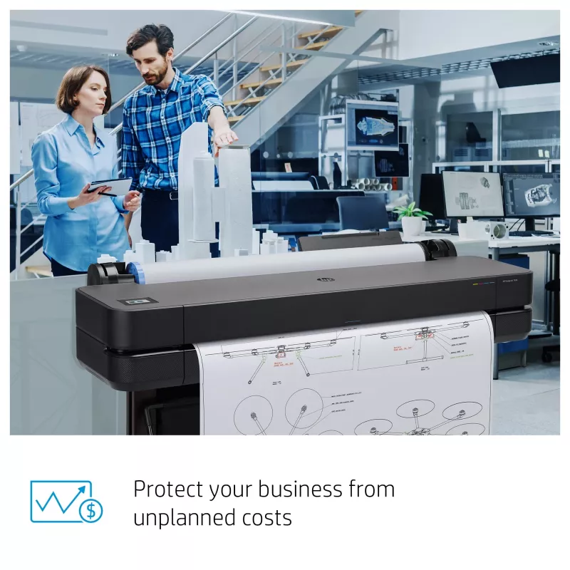 HP DesignJet T1700 W6B55A 44 colių (1118 mm) plataus formato spausdintuvas, terminis rašalinis, 2400 x 1200 dpi, Gigabit LAN, 500 GB standusis diskas