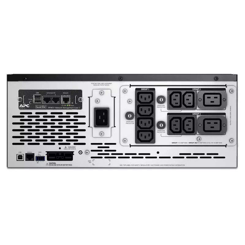 APC Smart-UPS X SMX3000HVNC - 3000VA, 8x C13 + 2x C19 lizdai, USB, plečiamas veikimo laikas, mažas gylis, NMC