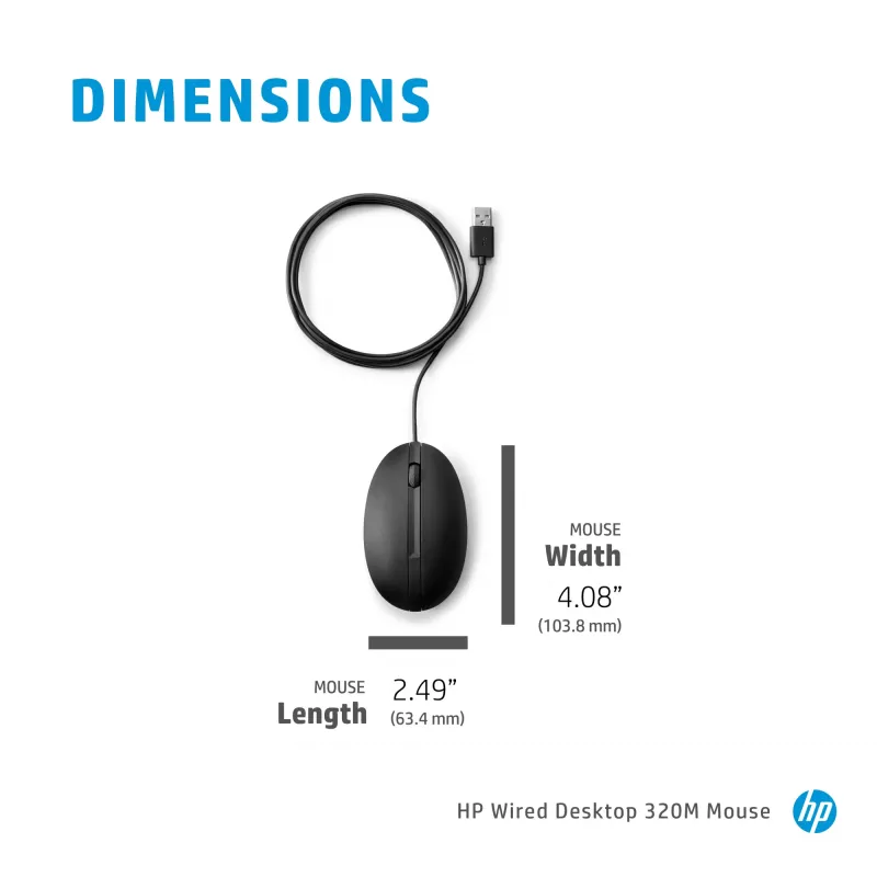 Pelė HP 9VA80AA Black USB