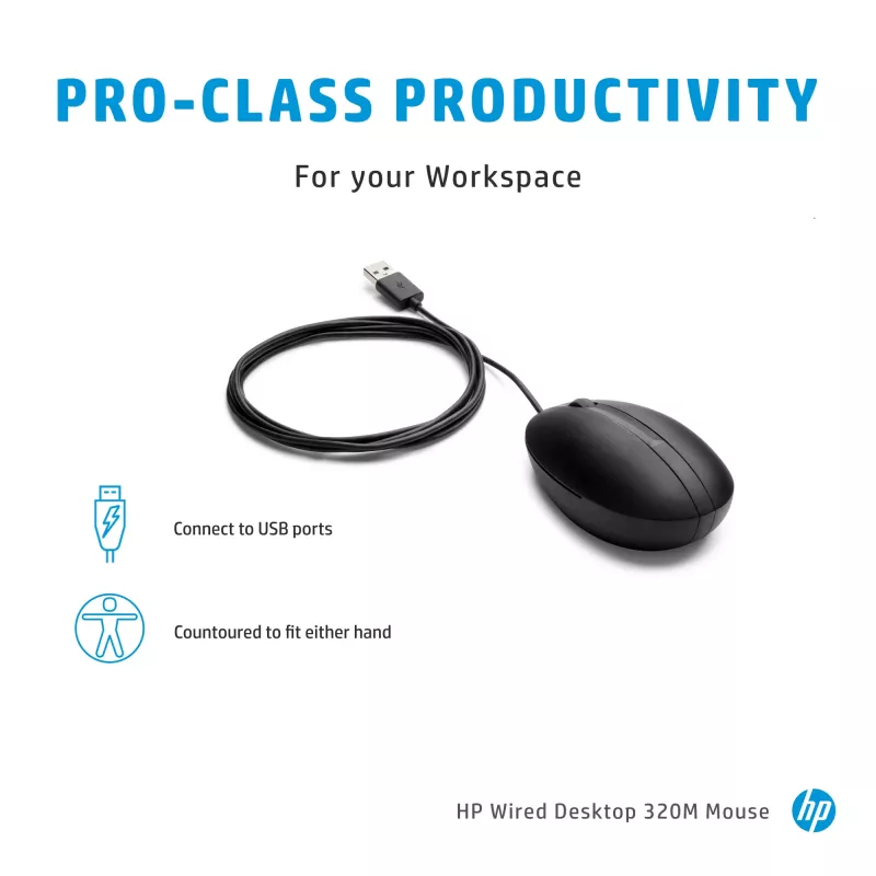 Pelė HP 9VA80AA Black USB