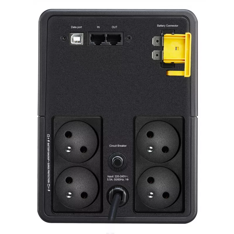 APC Back-UPS 1200VA, bokštas, 230V, 4x CEE 7/5 kištukiniai lizdai, AVR