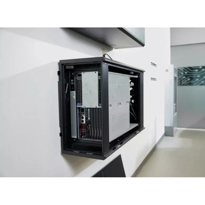 APC NetShelter 6U žemo profilio sieninis stelažas 230V serverio gylio