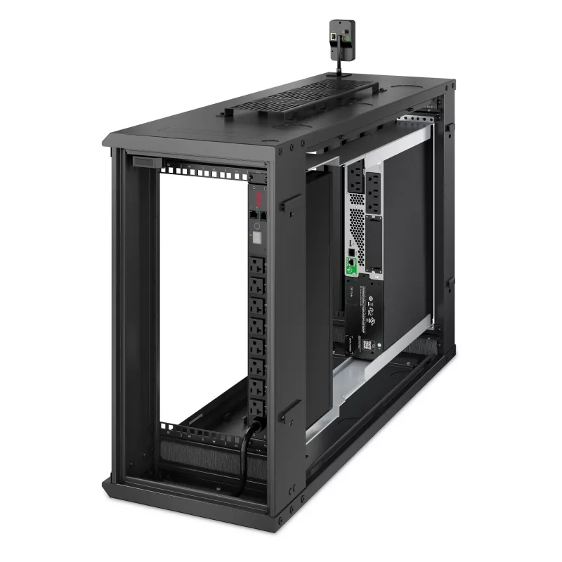 APC NetShelter 6U žemo profilio sieninis stelažas 230V serverio gylio