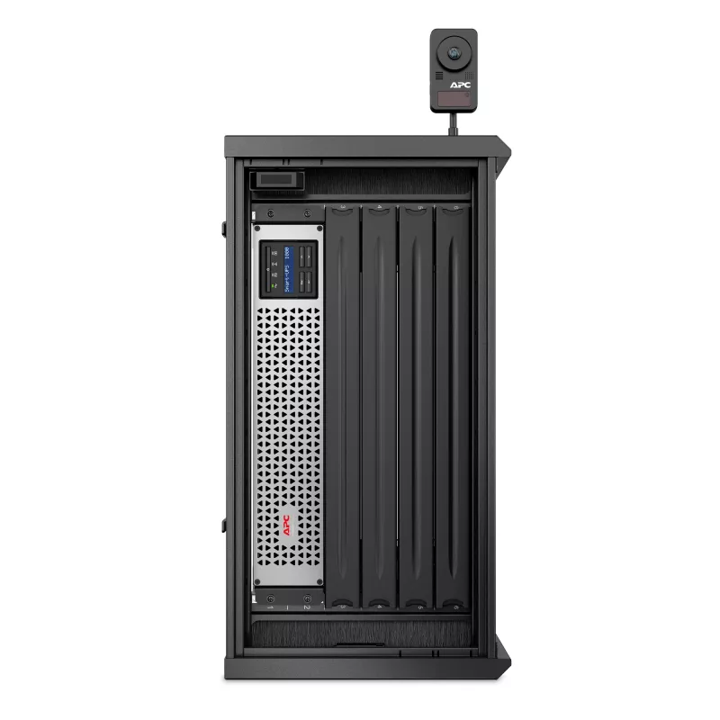 APC NetShelter 6U žemo profilio sieninis stelažas 230V serverio gylio