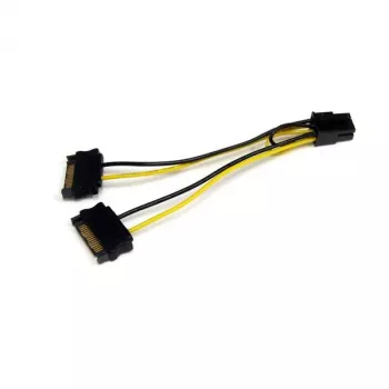 StarTech.com 6 colių SATA maitinimo į 6 kontaktų PCI Express vaizdo plokštės maitinimo laido adapteris
