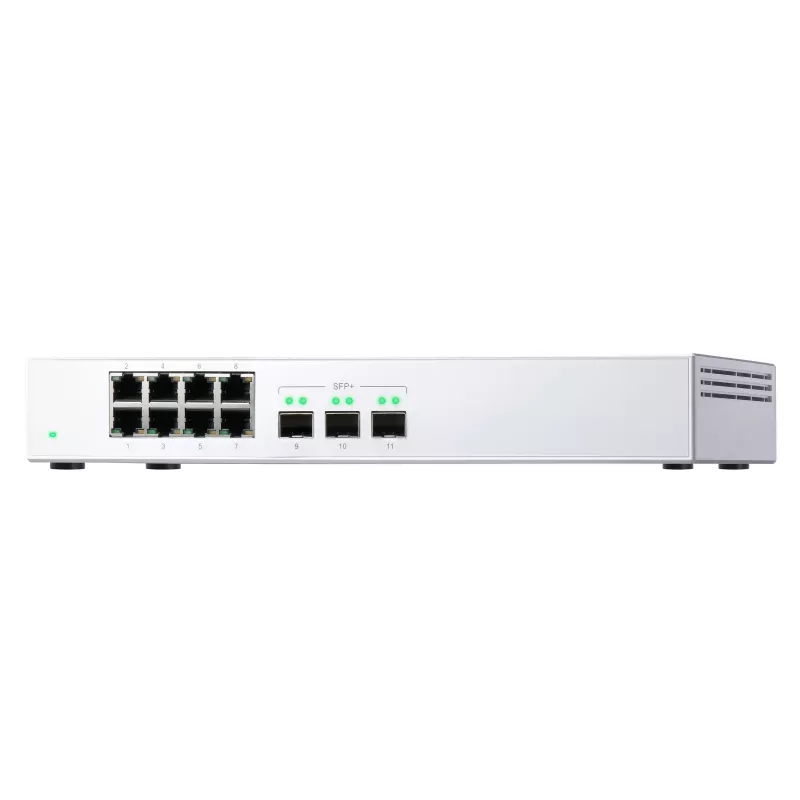 QNAP QSW-308S tinklo jungiklis, nevaldomas, Gigabit Ethernet (10/100/1000), baltas