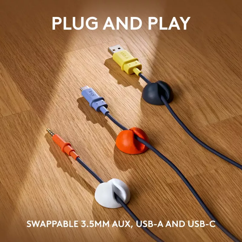 Ausinės Logitech Zone Learn, ant ausų, 3.5 mm AUX