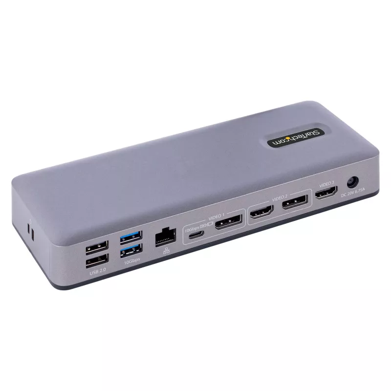StarTech.com DK31C3MNCRUE USB-C dokavimo stotelė / prievadų replikatorius, laidinis, USB 3.2 Gen 2 (3.1 Gen 2) Type-C