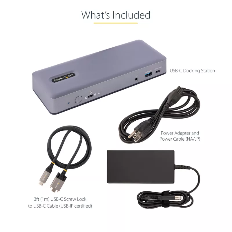 StarTech.com DK31C3MNCRUE USB-C dokavimo stotelė / prievadų replikatorius, laidinis, USB 3.2 Gen 2 (3.1 Gen 2) Type-C
