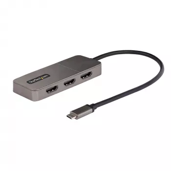 StarTech.com 3 prievadų USB-C MST centras – USB Type-C į 3x HDMI adapteris keliems monitoriams, iki 4K 60Hz su DP 1.4 Alt Mode ir DSC, HDR, 30 cm kabelis, tik Windows
