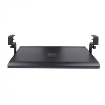 StarTech.com po stalu montuojama klaviatūros lentyna, užspaudžiama ergonomiška klaviatūros laikiklis, iki 12 kg, slankiojanti klaviatūros ir pelės dėžė su C-spaustuvais, reguliuojamo aukščio (3,9/4,7/5,5 col.)