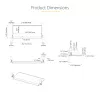 StarTech.com po stalu montuojama klaviatūros lentyna, užspaudžiama ergonomiška klaviatūros laikiklis, iki 12 kg, slankiojanti klaviatūros ir pelės dėžė su C-spaustuvais, reguliuojamo aukščio (3,9/4,7/5,5 col.)