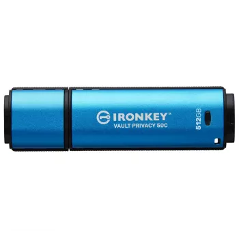 Kingston Technology IronKey 512GB USB-C Vault Privacy 50C AES-256 šifruotas, FIPS 197 sertifikuotas