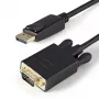 Juodas aktyvus StarTech.com DP2VGAMM3B DisplayPort–VGA kabelis, 3 pėdos (1 m), 1920x1200, fiksuojamas DP kištukas