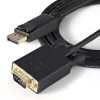 Juodas aktyvus StarTech.com DP2VGAMM3B DisplayPort–VGA kabelis, 3 pėdos (1 m), 1920x1200, fiksuojamas DP kištukas