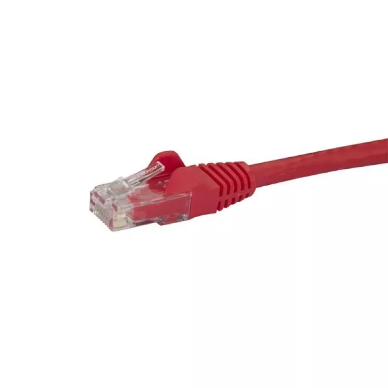 Raudonas StarTech.com N6PATC10MRD Cat6 UTP tinklo kabelis, 10 m, RJ45 su apsauga nuo lūžių, PoE, 24 AWG varis, ETL patikrintas