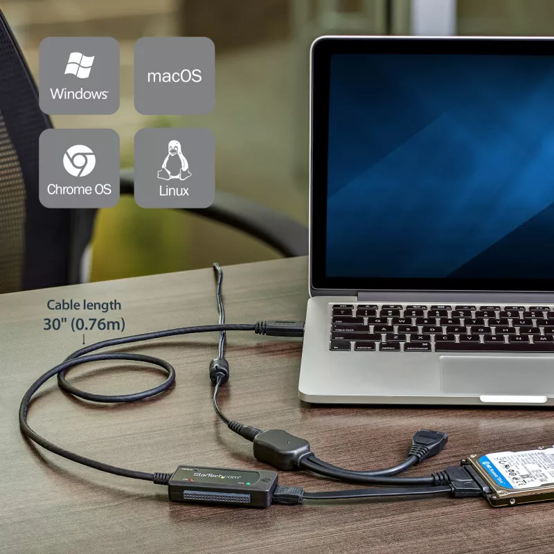 StarTech.com SATA į USB laidas - USB 3.1 (10Gbps) - UASP, juodas