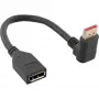 InLine DisplayPort 1.4 adapterinis kabelis M/F, 8K4K, kampu į viršų, juodas/auksinis