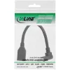 InLine DisplayPort 1.4 adapterinis kabelis M/F, 8K4K, kampu į viršų, juodas/auksinis