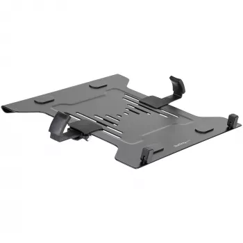 StarTech.com VESA nešiojamojo kompiuterio padėklas – reguliuojamas monitoriaus rankenos laikiklis nešiojamiesiems (4,5 kg) – 75x75 ir 100x100 VESA tvirtinimo angos – ventiliuojamas – monitoriaus stovams / laikikliams