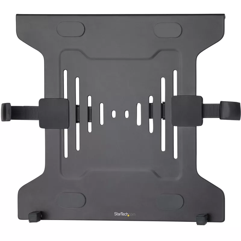 StarTech.com VESA nešiojamojo kompiuterio padėklas – reguliuojamas monitoriaus rankenos laikiklis nešiojamiesiems (4,5 kg) – 75x75 ir 100x100 VESA tvirtinimo angos – ventiliuojamas – monitoriaus stovams / laikikliams