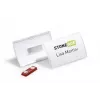 Durable Click Fold 8212-19 sulankstomas vardinis ženklelis, skaidrus PP, 75x40 mm, 10 vnt., magnetinis tvirtinimas