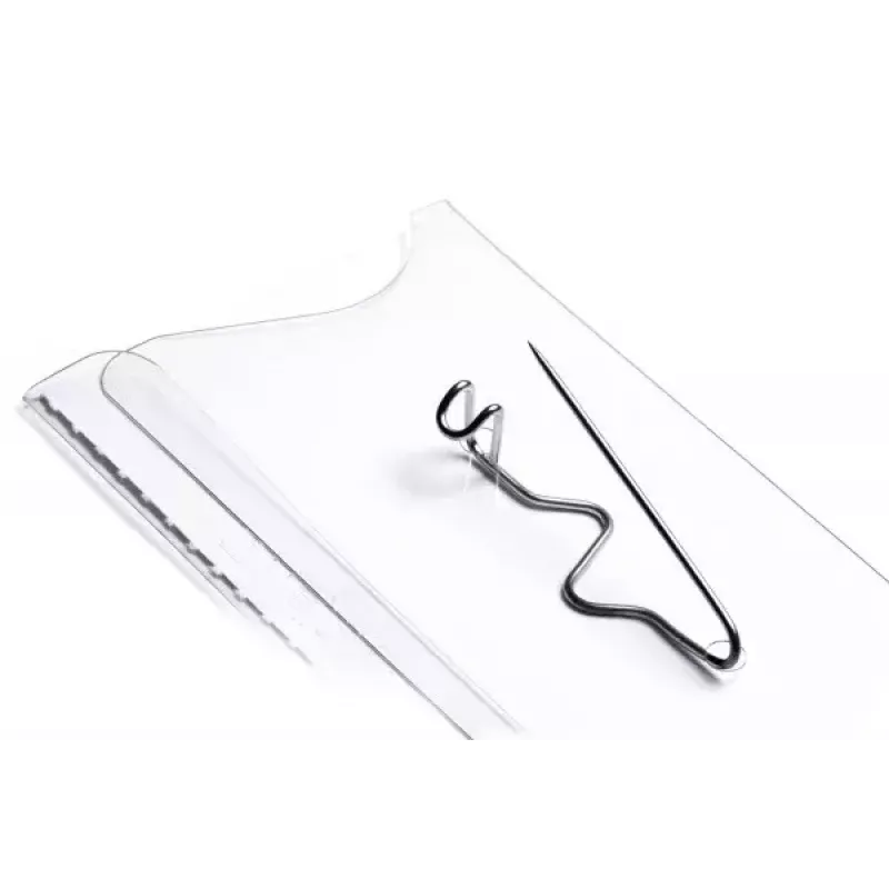 Durable Click Fold 8212-19 sulankstomas vardinis ženklelis, skaidrus PP, 75x40 mm, 10 vnt., magnetinis tvirtinimas