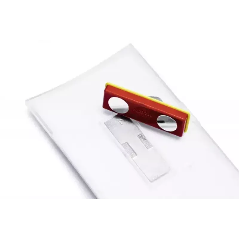 Durable Click Fold 8212-19 sulankstomas vardinis ženklelis, skaidrus PP, 75x40 mm, 10 vnt., magnetinis tvirtinimas