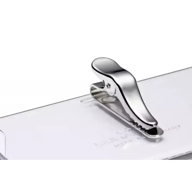 Durable Click Fold 8212-19 sulankstomas vardinis ženklelis, skaidrus PP, 75x40 mm, 10 vnt., magnetinis tvirtinimas