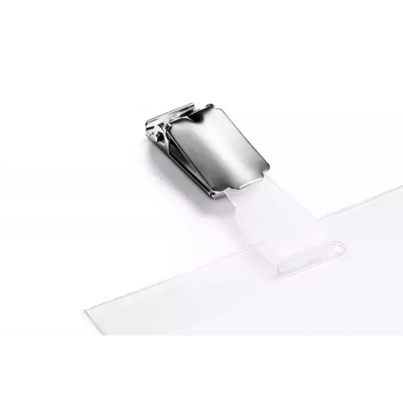 Durable Click Fold 8212-19 sulankstomas vardinis ženklelis, skaidrus PP, 75x40 mm, 10 vnt., magnetinis tvirtinimas