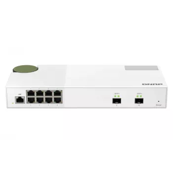 QNAP QSW-M2108-2S tinklo jungiklis, valdomas L2, 2.5GbE (100/1000/2500), pilka