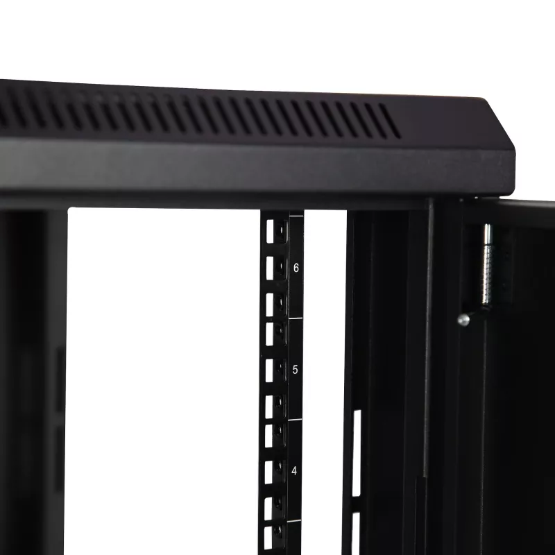 StarTech.com 2-Post 6U sieninis tinklo spintas su 1U lentyna, 19 colių sieninis serverių stovas duomenų / tinklo / AV / elektronikos / kompiuterinės įrangos išdėstymui, mažas ventiliuojamas stovo korpusas