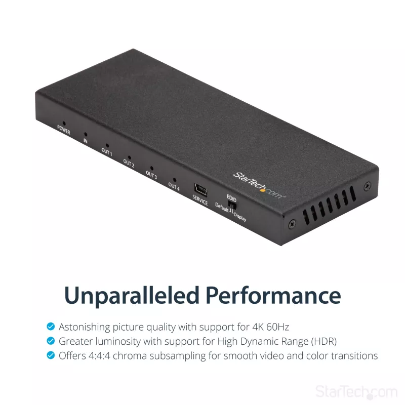 StarTech.com 4 prievadų HDMI skirstytuvas - 4K 60Hz
