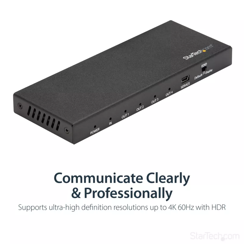 StarTech.com 4 prievadų HDMI skirstytuvas - 4K 60Hz