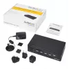 StarTech.com 4 prievadų HDMI KVM jungiklis su USB 3.0 – 1080p, 1920 x 1080 pikselių, montavimas į stelažą, juoda