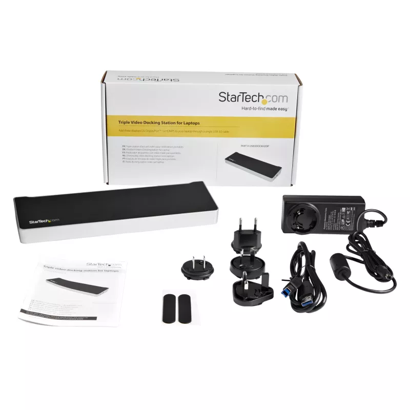 StarTech.com USB 3.0 dokavimo stotelė trims monitoriams – 1x HDMI – 2x DisplayPort