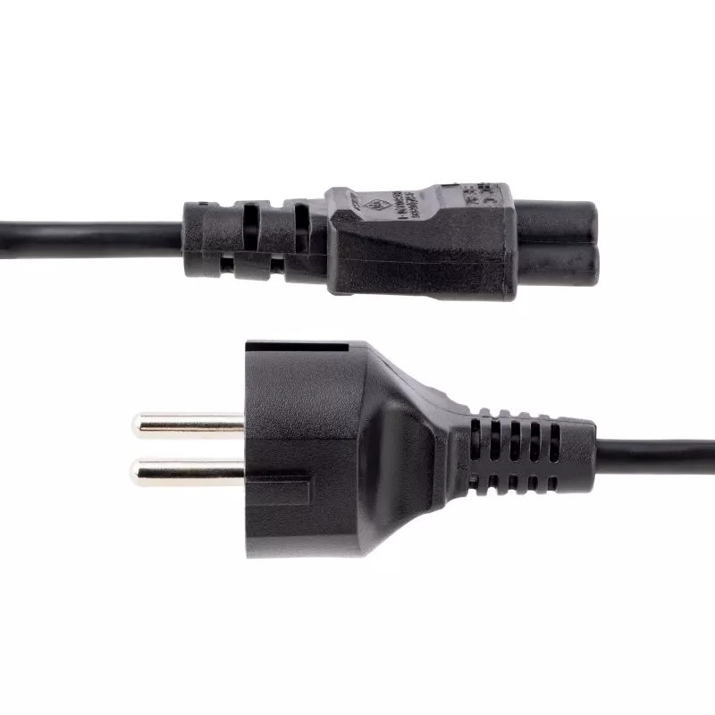 StarTech.com 3 m maitinimo laidas nešiojamam kompiuteriui, EU Schuko į C5, 2,5 A 250 V, 18 AWG