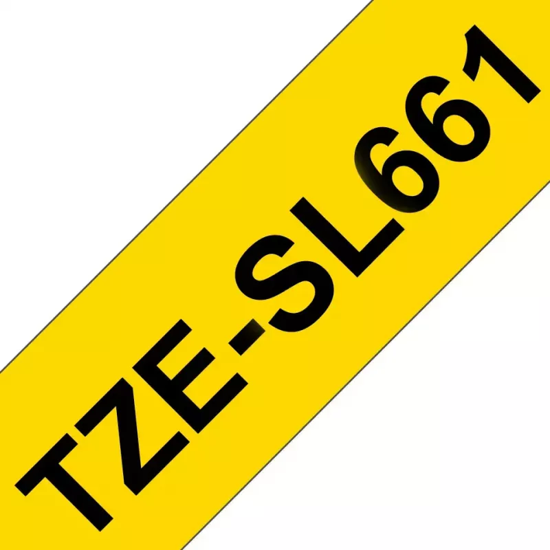 Brother TZe-SL661 lipni juostelė kabeliams žymėti 36 mm juoda ant geltonos