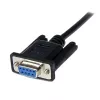 StarTech.com 2 m juodas DB9 RS232 nuoseklus nulinio modemo kabelis F/M