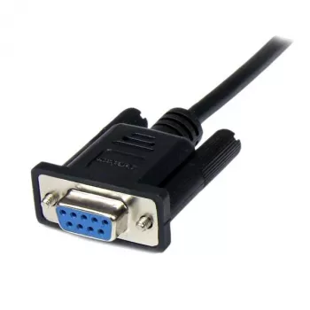 StarTech.com 2 m juodas DB9 RS232 nuoseklus nulinio modemo kabelis F/M