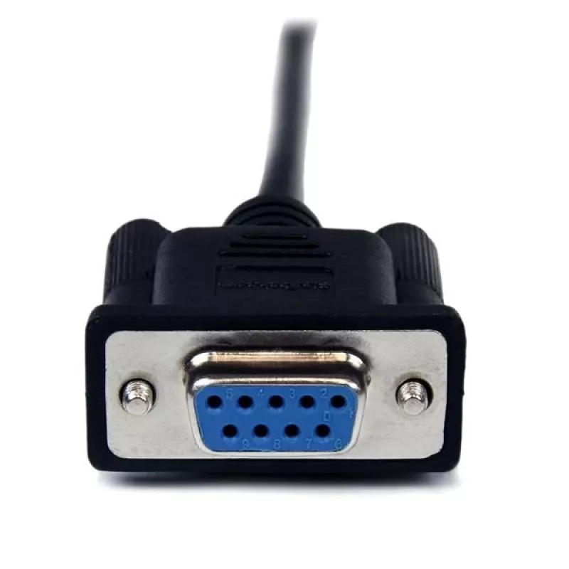 StarTech.com 2 m juodas DB9 RS232 nuoseklus nulinio modemo kabelis F/M