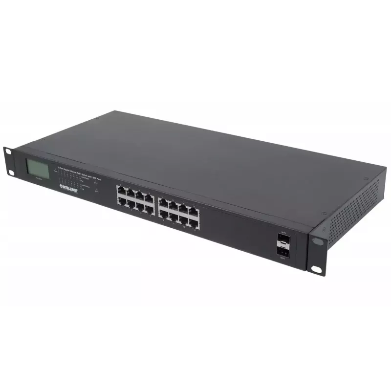 Nevaldomas jungiklis Intellinet 16 prievadų Gigabit Ethernet PoE+ 370W