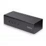 StarTech.com 4 prievadų dviejų monitorių DisplayPort KVM jungiklis, 4K 60Hz, 2x USB 5Gbps šakotuvai, 2x USB 2.0 HID prievadai, karštųjų klavišų ir mygtukų perjungimas, TAA atitiktis - 3.5mm garsas, HDCP